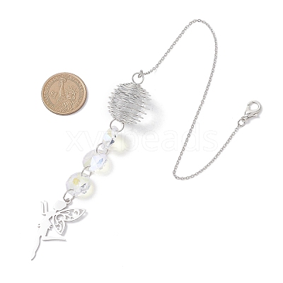 Glass Round & Octagonal Beads Hanging Suncatchers HJEW-JM04617-02-1
