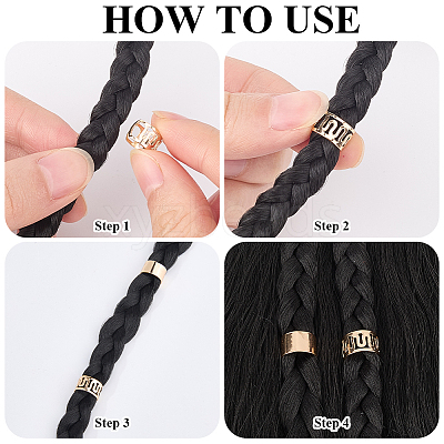 6Pcs 6 Styles Alloy Rhinestone Hair Accessories EJEW-WH20005-003G-1