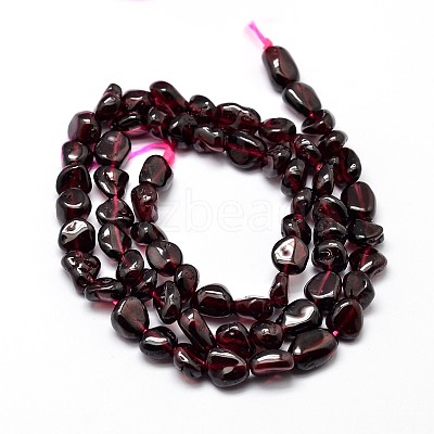 Natural Garnet Nuggets Beads Strands X-G-J335-32-1