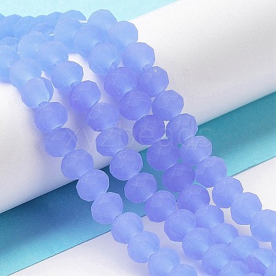 Imitation Jade Solid Color Glass Beads Strands EGLA-A034-J10mm-MD03-1