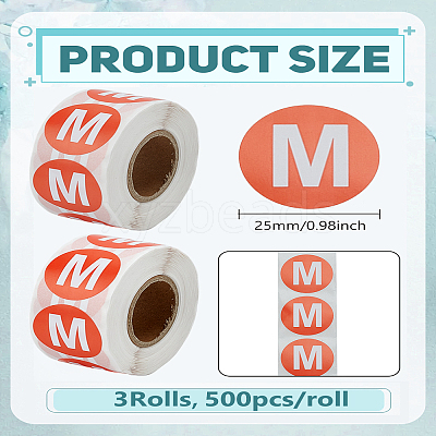 Coated Paper Self-adhesive Stickers AJEW-WH0816-175C-1