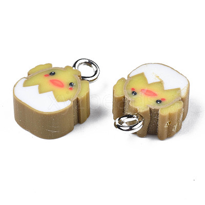 Handmade Polymer Clay Charms CLAY-S096-023-1