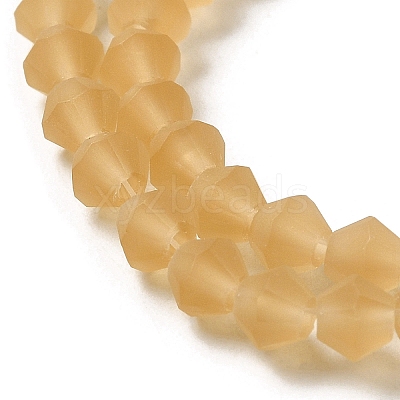 Imitate Austrian Crystal Frosted Glass Beads Strands GLAA-F029-TM4mm-B18-1