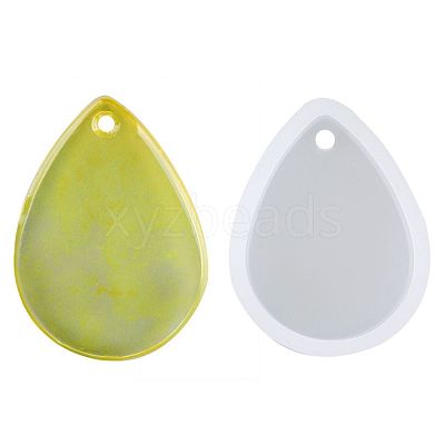 Teardrop Shape DIY Silicone Pendant Molds AJEW-P038-03-1