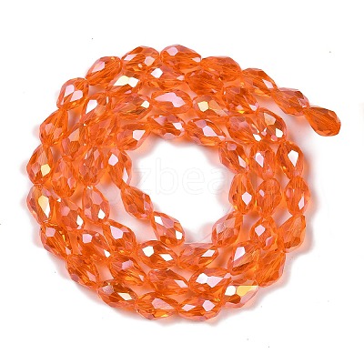 Transparent Electroplate Glass Beads Strands X-EGLA-N013-T10mm-B09-1