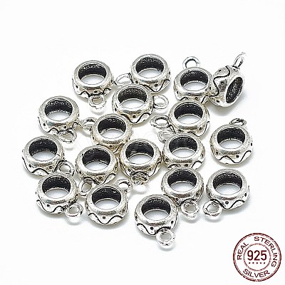 Thai 925 Sterling Silver Tube Bails X-STER-T002-17AS-1