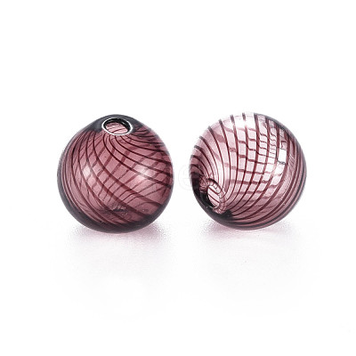 Transparent Handmade Blown Glass Globe Beads GLAA-T012-40B-03-1