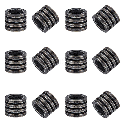 12Pcs 304 Stainless Steel European Beads STAS-UN0064-94AS-1