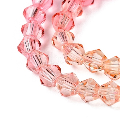 Gradient Color Baking Paint Glass Bead Strands DGLA-A039-T4mm-A03-1