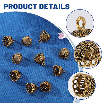 Zinc Alloy Pendant Bails FIND-CA0011-53AG-1