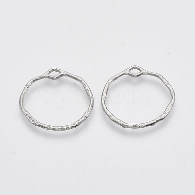 Alloy Open Back Bezel Pendants X-PALLOY-S121-82C-P-1
