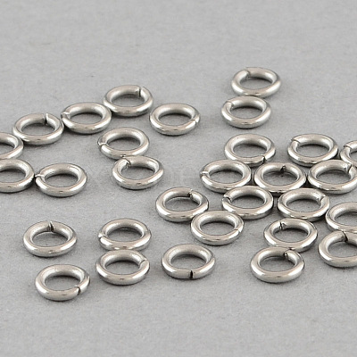 Tarnish Resistant 304 Stainless Steel Open Jump Rings A-STAS-Q186-02-8x1.2mm-1