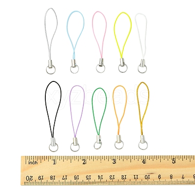 100Pcs Polyester Cord Mobile Straps MOBA-FS0001-02D-1
