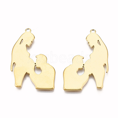 Ion Plating(IP) 201 Stainless Steel Pendants STAS-N098-068LG-1