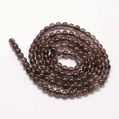 Natural Smoky Quartz Beads Strands G-N0195-02-2mm-1