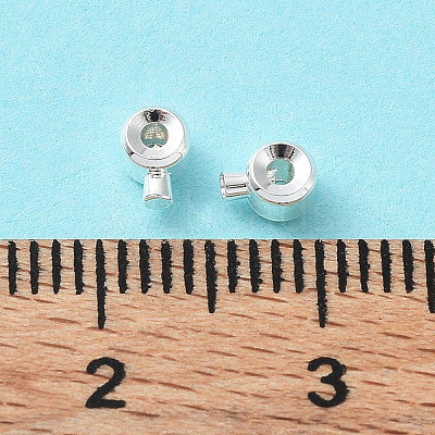 Brass Crimp Beads KK-Z030-17A-S-1