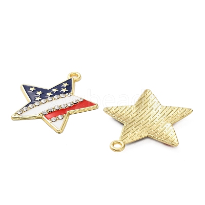 Independence Day Alloy Enamel Pendants ENAM-G229-04G-02-1