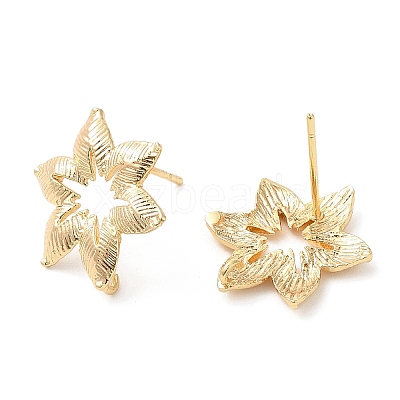 Brass Stud Earring Hooks KK-F855-22G-1