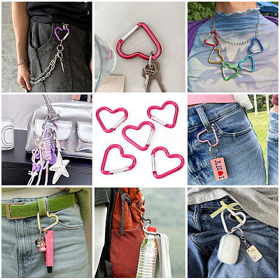 5Pcs Zinc Alloy Spring Gate Rings FIND-TA0009-73H-1