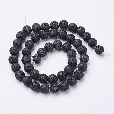 Natural Lava Rock Beads Strands G-E005-1-1