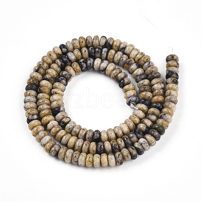 Natural Sesame Jasper/Kiwi Jasper Beads Strands G-T140-84-1
