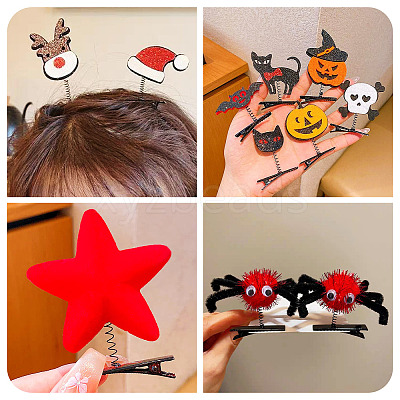 30Pcs 3 Styles Iron Alligator Hair Clips Findings PHAR-TA0001-10-1