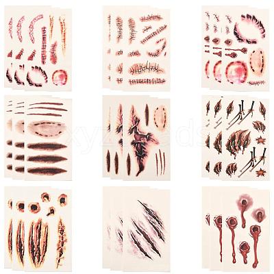 27Pcs Removable Scar Temporary Tattoos DIY-SP0005-66B-1