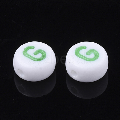 Initial Acrylic Beads X-OACR-E001-20G-1