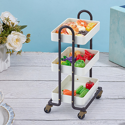 Plastic Small Cart Mini Model DIY-WH0671-321B-1