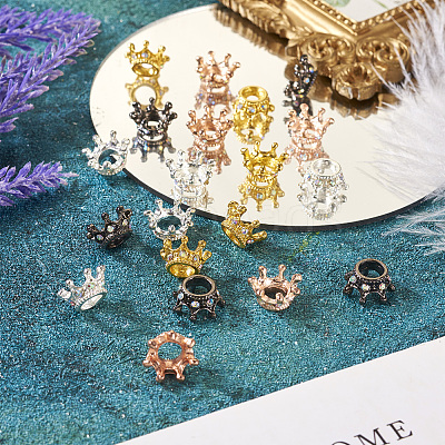 20Pcs 4 Colors Zinc Alloy European Beads FIND-TA0004-03-1