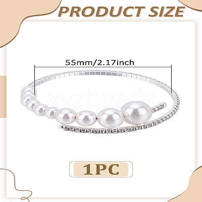 1Pc Alloy Resin Open Cuff Bangles for Women BJEW-LP0003-44-1