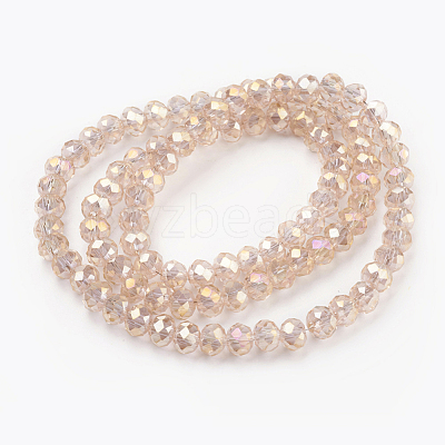Electroplate Glass Beads Strands GLAA-K027-01AB-1