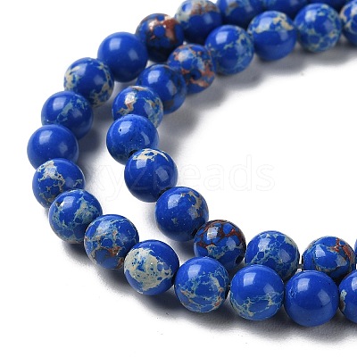 Synthetic Imperial Jasper Dyed Beads Strands G-D077-A01-01-1