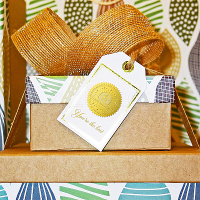 Self Adhesive Gold Foil Embossed Stickers DIY-WH0211-177-1