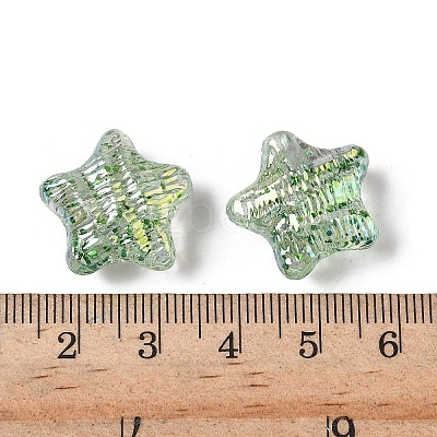UV Plating Transparent Acrylic Beads OACR-G051-01D-1
