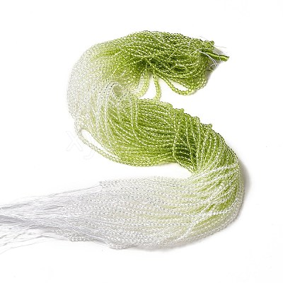 Transparent Gradient Color Glass Beads Strands X1-GLAA-H021-01B-25-1