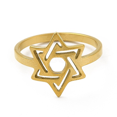 Ion Plating(IP) 201 Stainless Steel Finger Rings RJEW-G278-38G-1