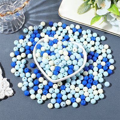 Opaque Acrylic Beads SACR-PA0001-04B-04-1
