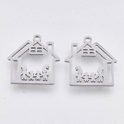 Non-Tarnish 201 Stainless Steel Pendants X-STAS-T044-93P-1