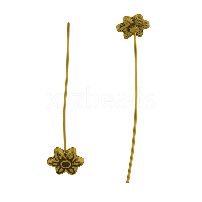 Tibetan Style Alloy Brooch Cabochon Settings TIBE-13056-AG-NR-1