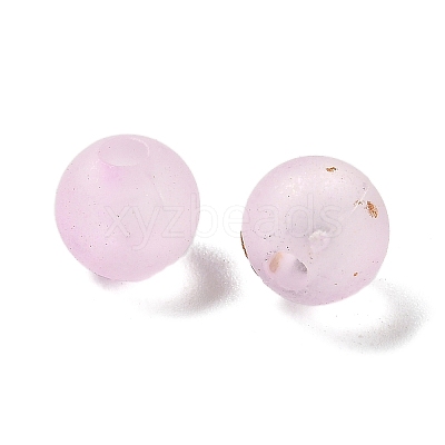 Frosted Transparent Acrylic Beads OACR-F013-12K-1