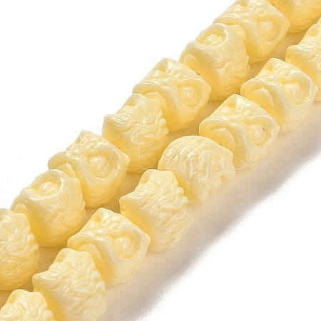 Synthetic Coral Carved Beads Strands CORA-H003-02-1