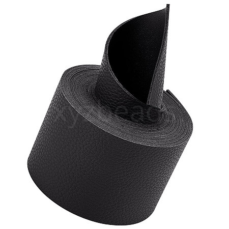 2M Flat Single Face Lychee Pattern Imitation Leather Band LC-WH0010-02C-01-1