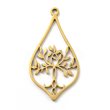 Ion Plating(IP) 304 Stainless Steel Pendants STAS-K253-07G-1