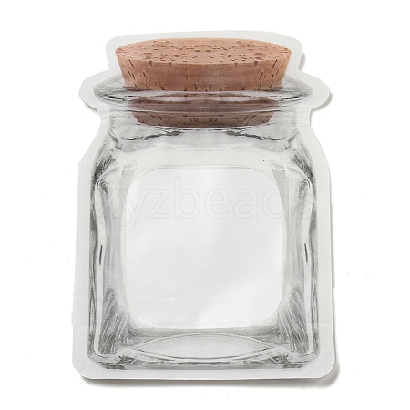 Bottle Shaped Plastic Zip Top Gift Bags OPP-Q008-02B-1