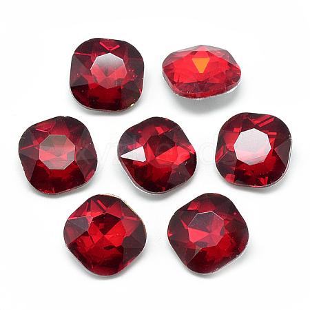 Pointed Back Glass Rhinestone Cabochons RGLA-T032-12x12mm-05-1