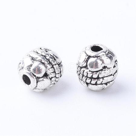 Tibetan Style Alloy Spacer Beads TIBE-Q063-43AS-RS-1