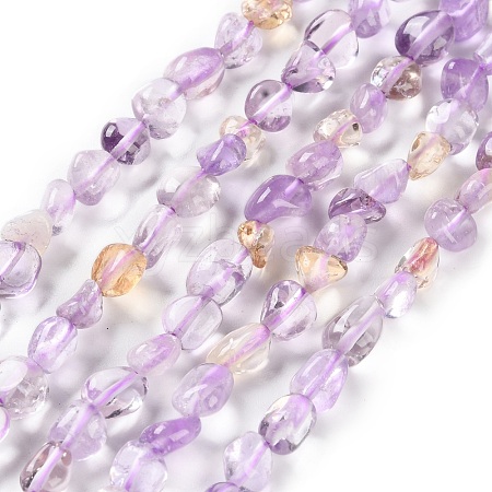 Natural Ametrine Beads Strands G-P497-01C-48-1