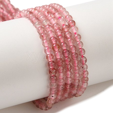 Natural Strawberry Quartz Beads Strands G-B090-A26-03-1