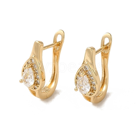 Brass Hoop Earrings EJEW-L271-13KCG-10-1